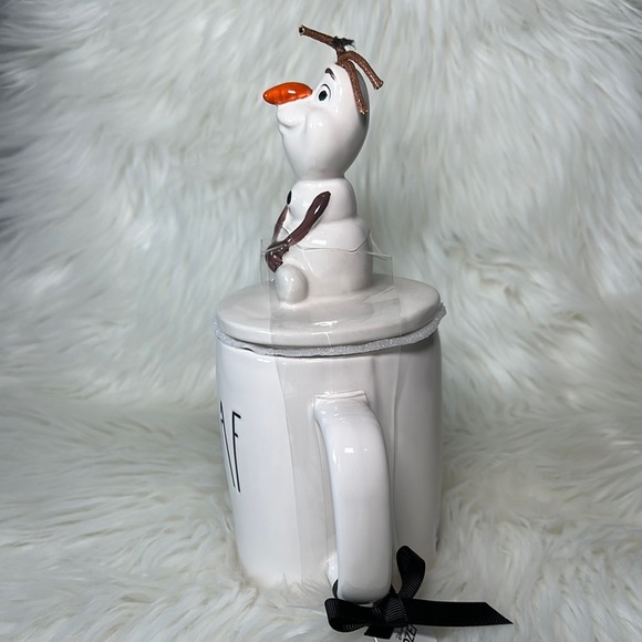 Rae Dunn Disney Olaf White Ceramic Mug with Lid - Picture 2 of 9